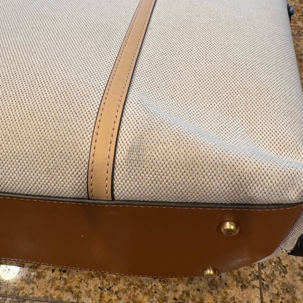 Tory Burch Cream and Brown Women's Tote Bag. Clean! - Picture 12 of 16